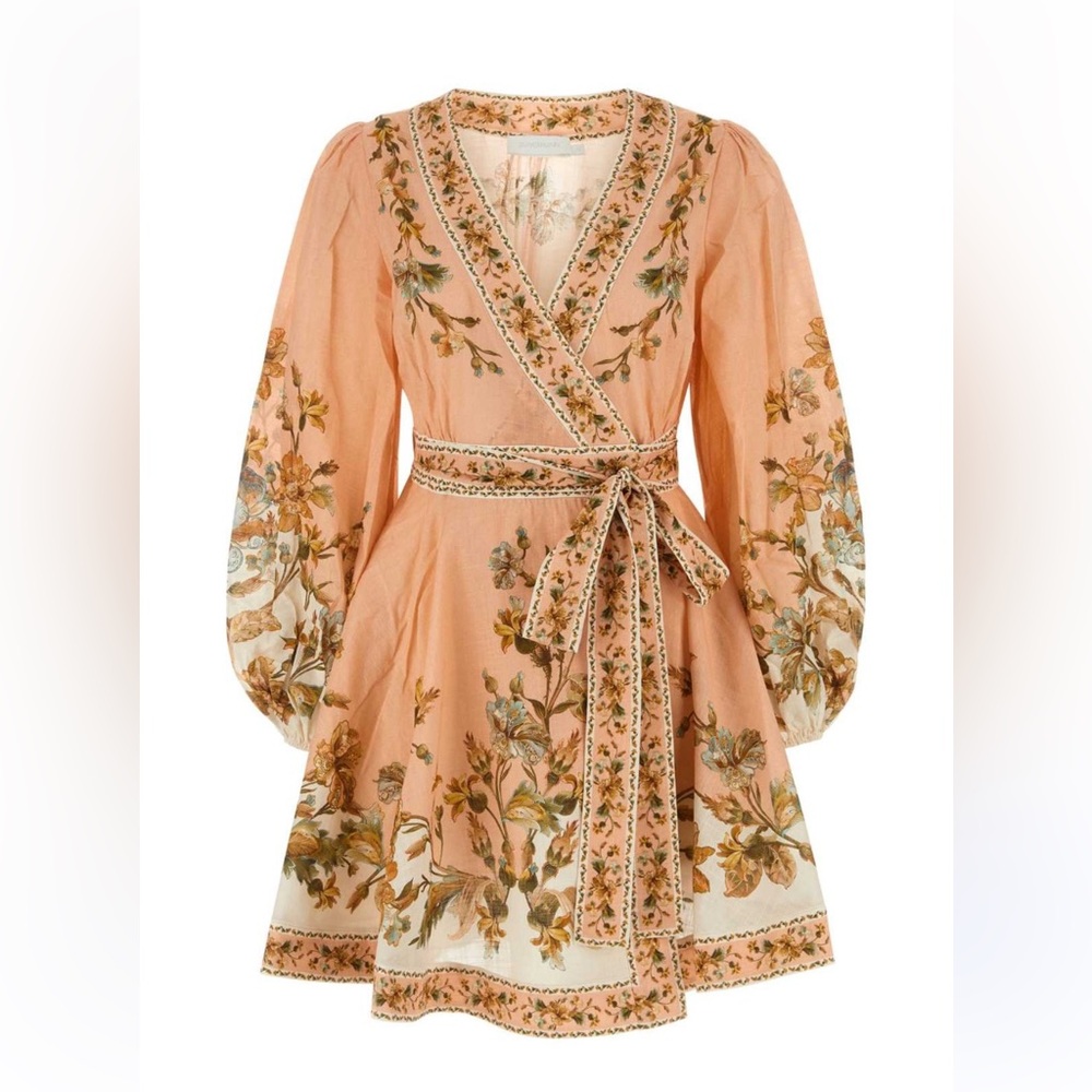 Zimmerman chintz wrapped mini dress size 3